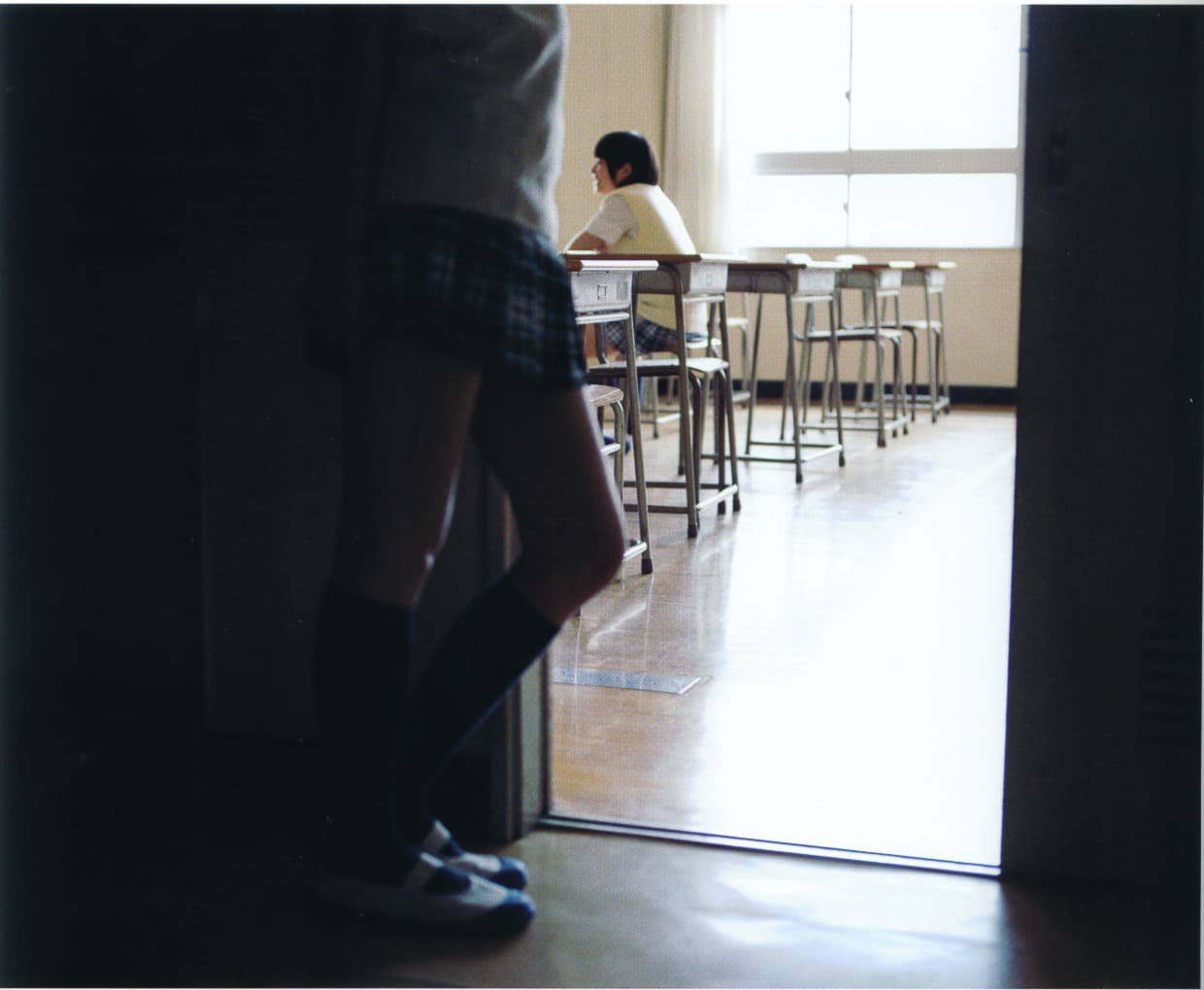 Two feet in sheer nylon embrace